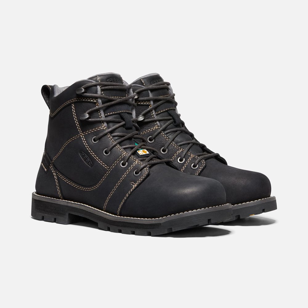 Botas de Trabajo Keen Mexico Negros - Mujer Csa Seattle 6\" Waterproof (Aluminum Toe) - SF7314960